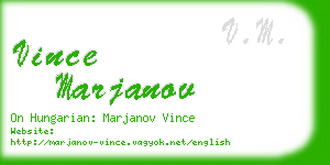 vince marjanov business card